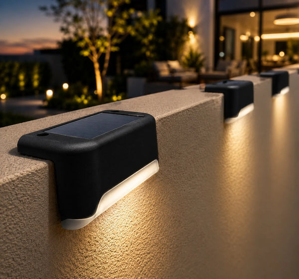 Edge Solar Fence Lights (Set of 4)